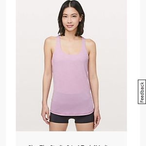 Lululemon slay the studio 2 in 1 tank, size 6